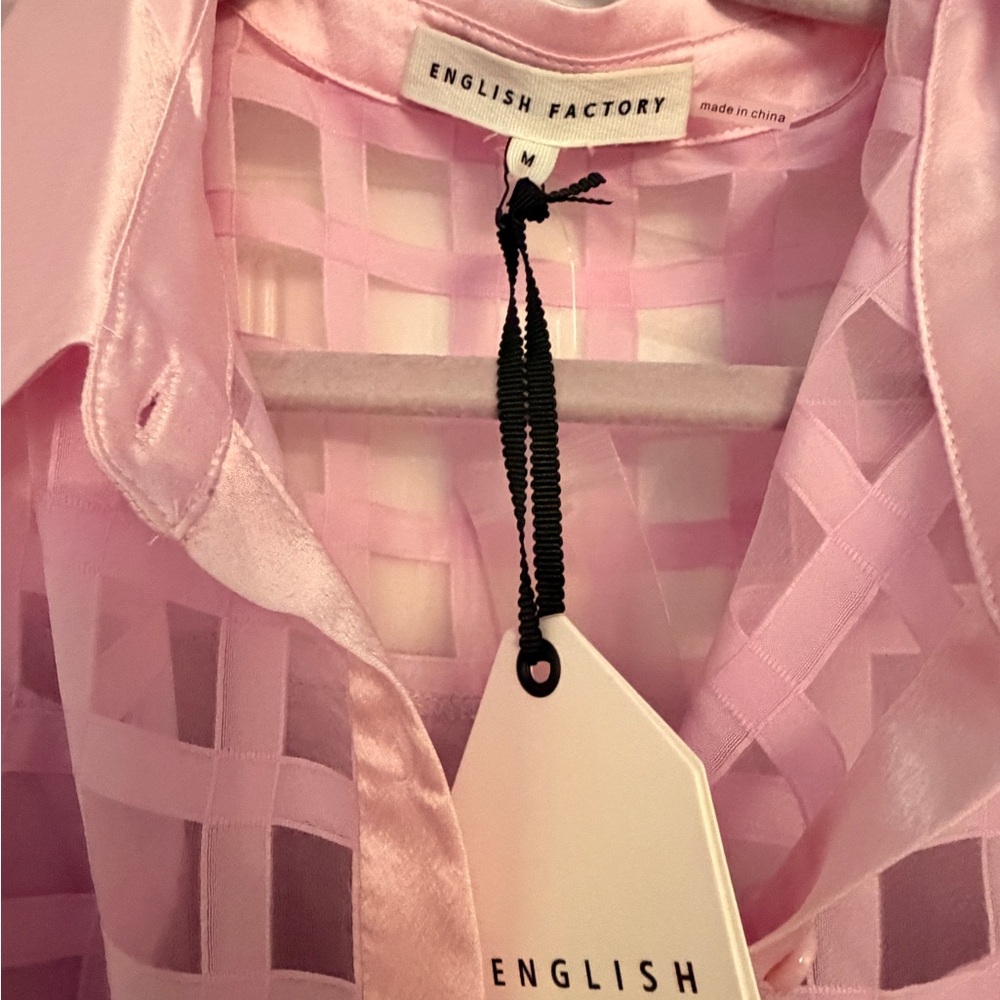 English Factory Pink Checkered Dress - Picture 2 of 3